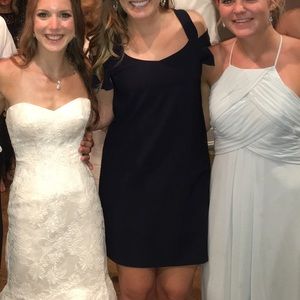 Bar III ruffle off the shoulder cocktail dress